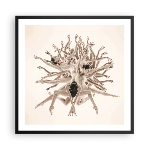 Affiche dans un cadre noir - Poster - S'épanouir en danse - 60x60 cm