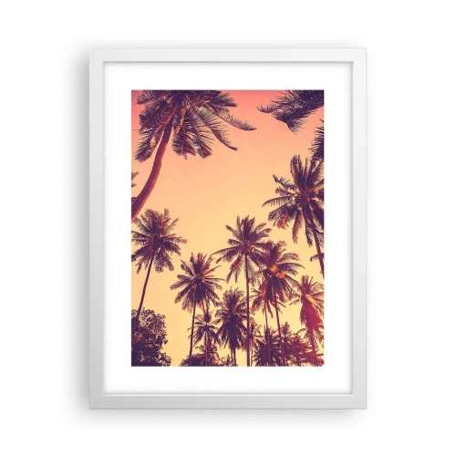 Affiche dans un cadre blanc - Poster - Variation tropicale - 30x40 cm