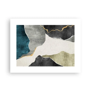 Affiche - Poster - Composition mosaïque avec un fil d'or - 40x30 cm