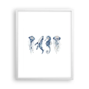 Affiche dans un cadre blanc - Poster - Merveilles de la mer - 40x50 cm