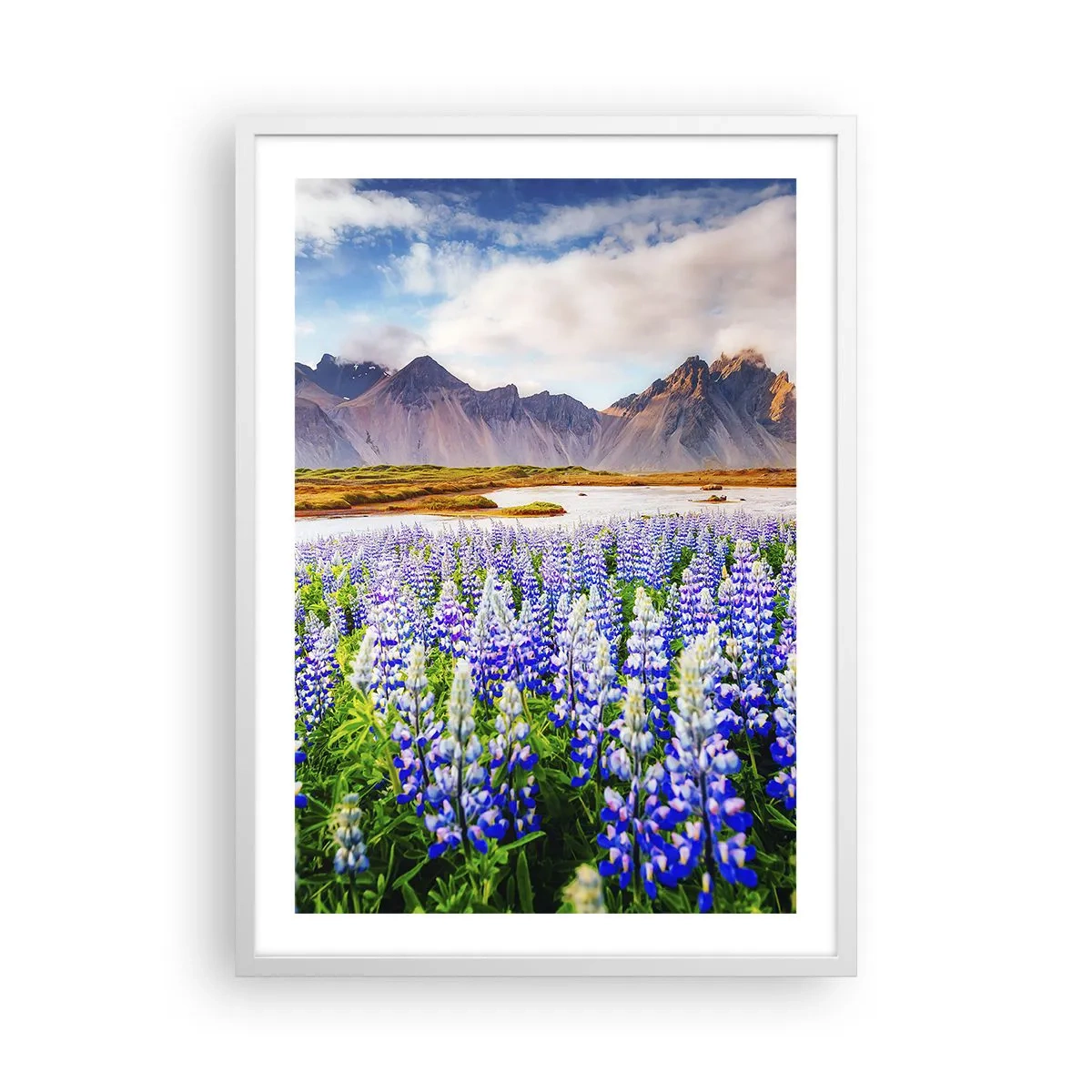 Affiche dans un cadre blanc - Poster - La force et l'austérité côtoient la douceur - 50x70 cm