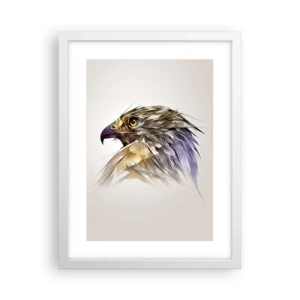 Affiche dans un cadre blanc - Poster - Portrait d'un guerrier - 30x40 cm