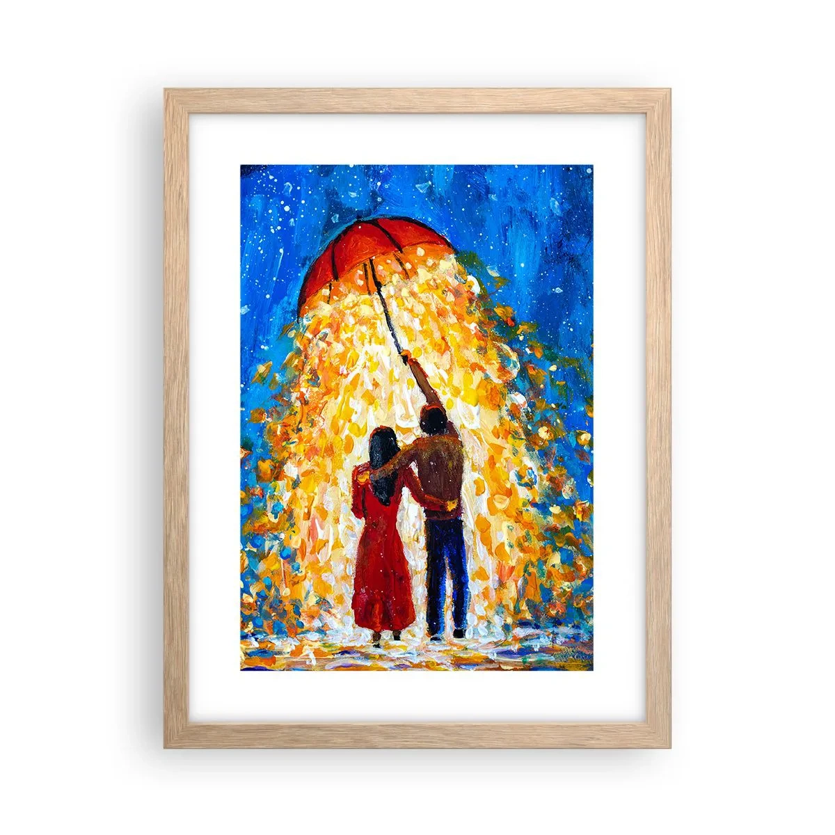 Affiche dans un chêne clair - Poster - La magie d'une soirée pluvieuse ? - 30x40 cm