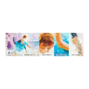 Échantillon de Papier Peint Autocollant Deluxe Sticker - Grâce ineffable, charme subtil - Ballerine, Danse, Ballet - 100x30 cm