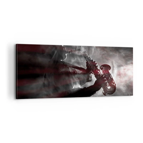 Impression sur toile - Image sur toile - Dans les brumes du jazz - 100x40 cm