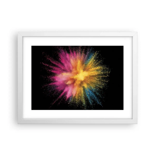 Affiche dans un cadre blanc - Poster - Origine des couleurs - 40x30 cm