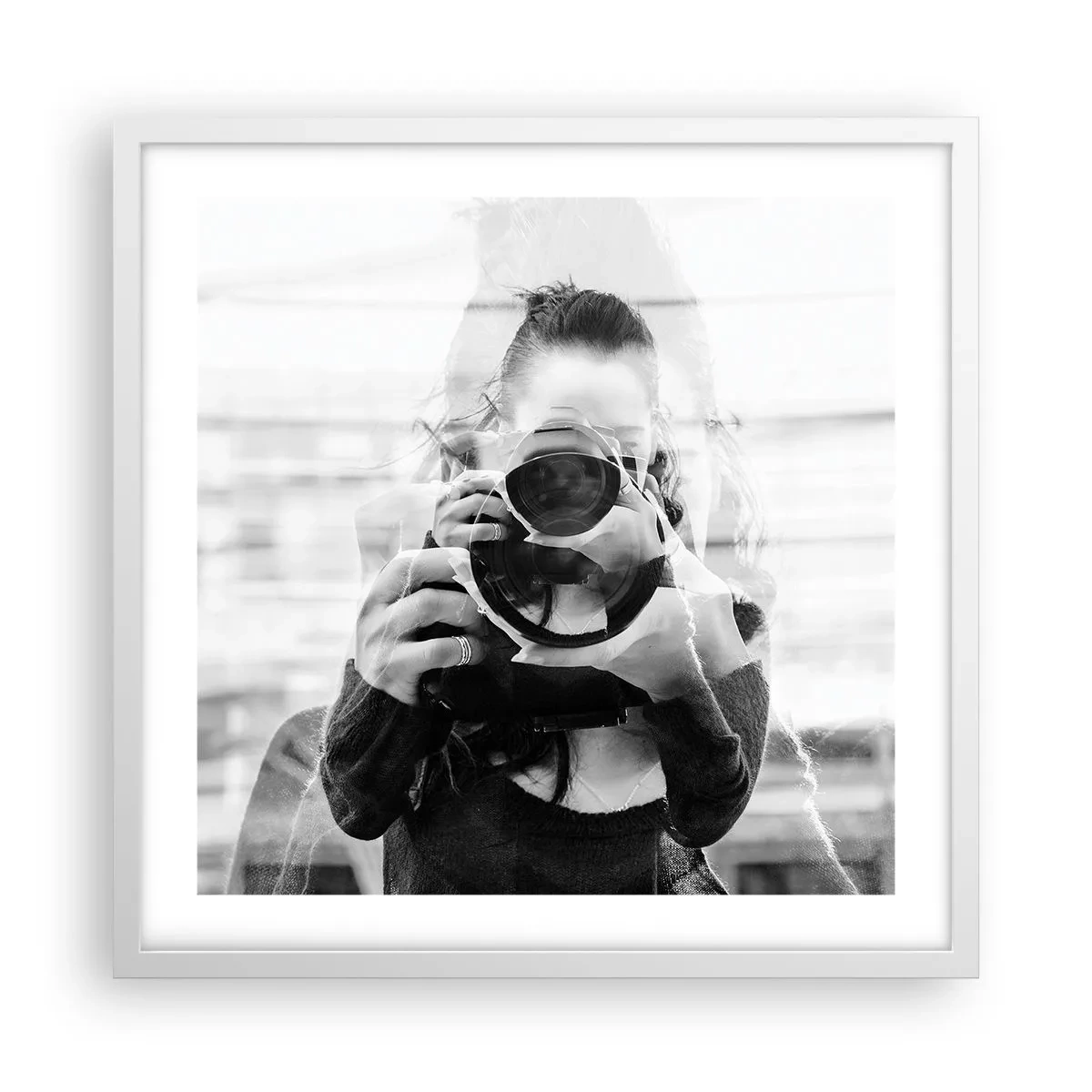 Affiche dans un cadre blanc - Poster - Créateur et matériel - 50x50 cm