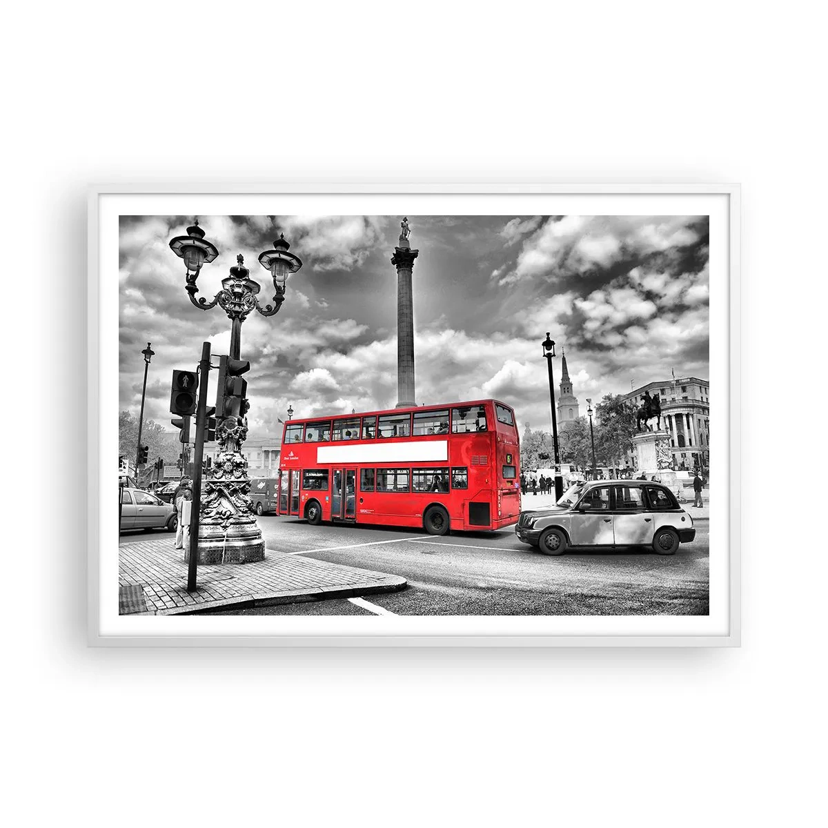 Affiche dans un cadre blanc - Poster - La vraie circulation sanguine de la ville - 100x70 cm