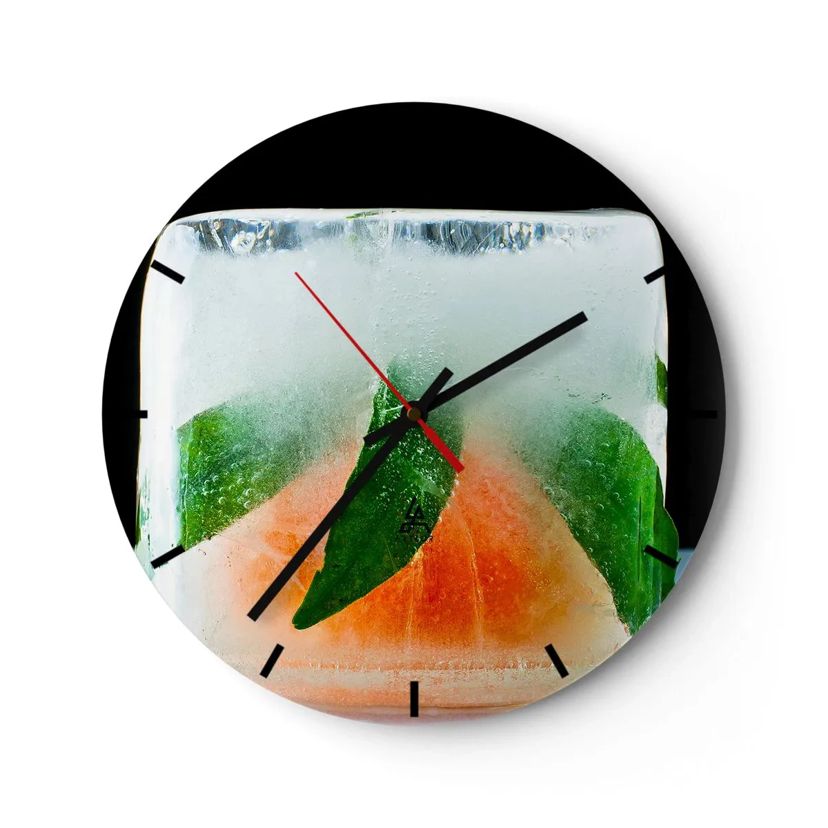 Horloge murale - Pendule murale - Fraîcheur et rafraîchissement - 40x40 cm