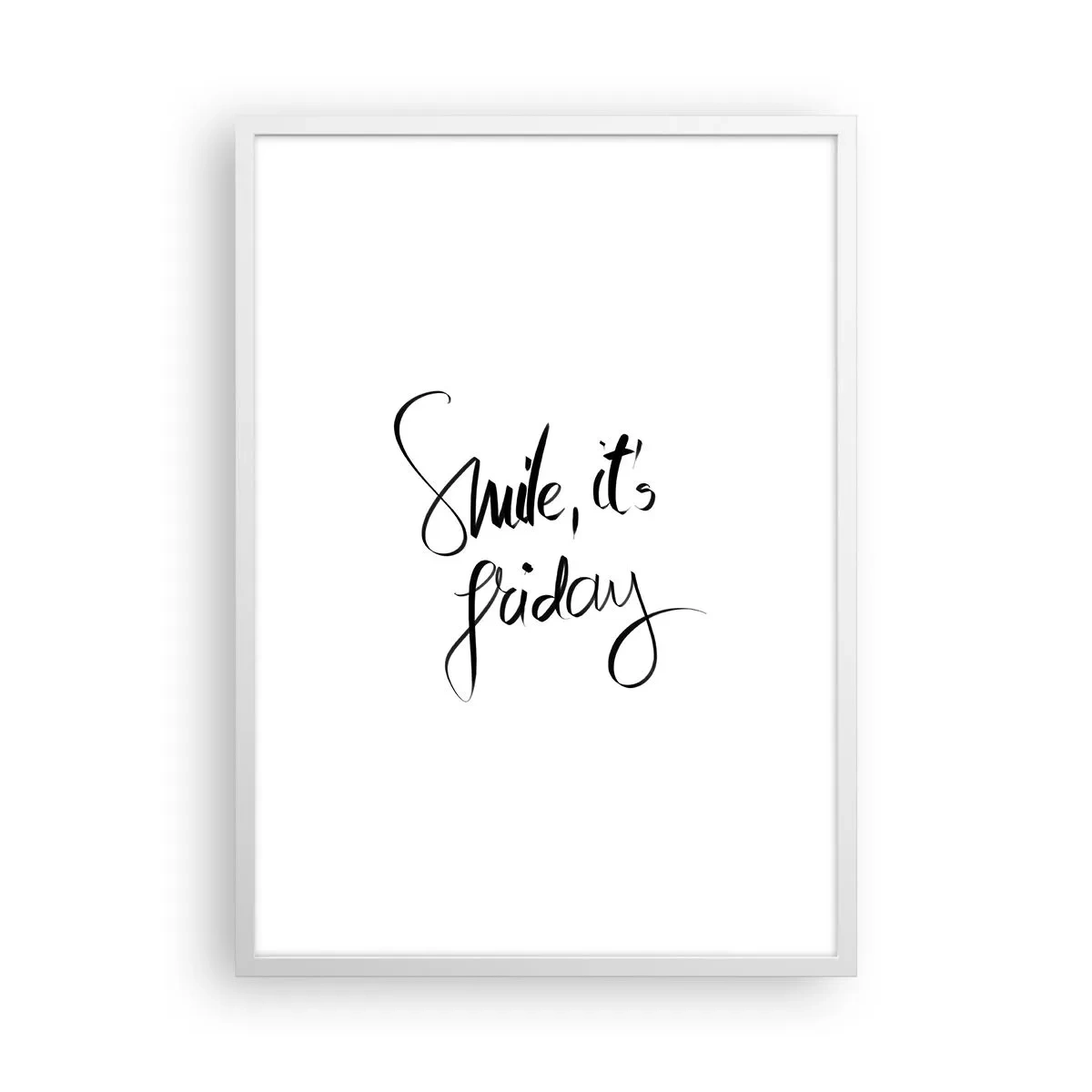 Affiche dans un cadre blanc - Poster - Joie réelle - 50x70 cm