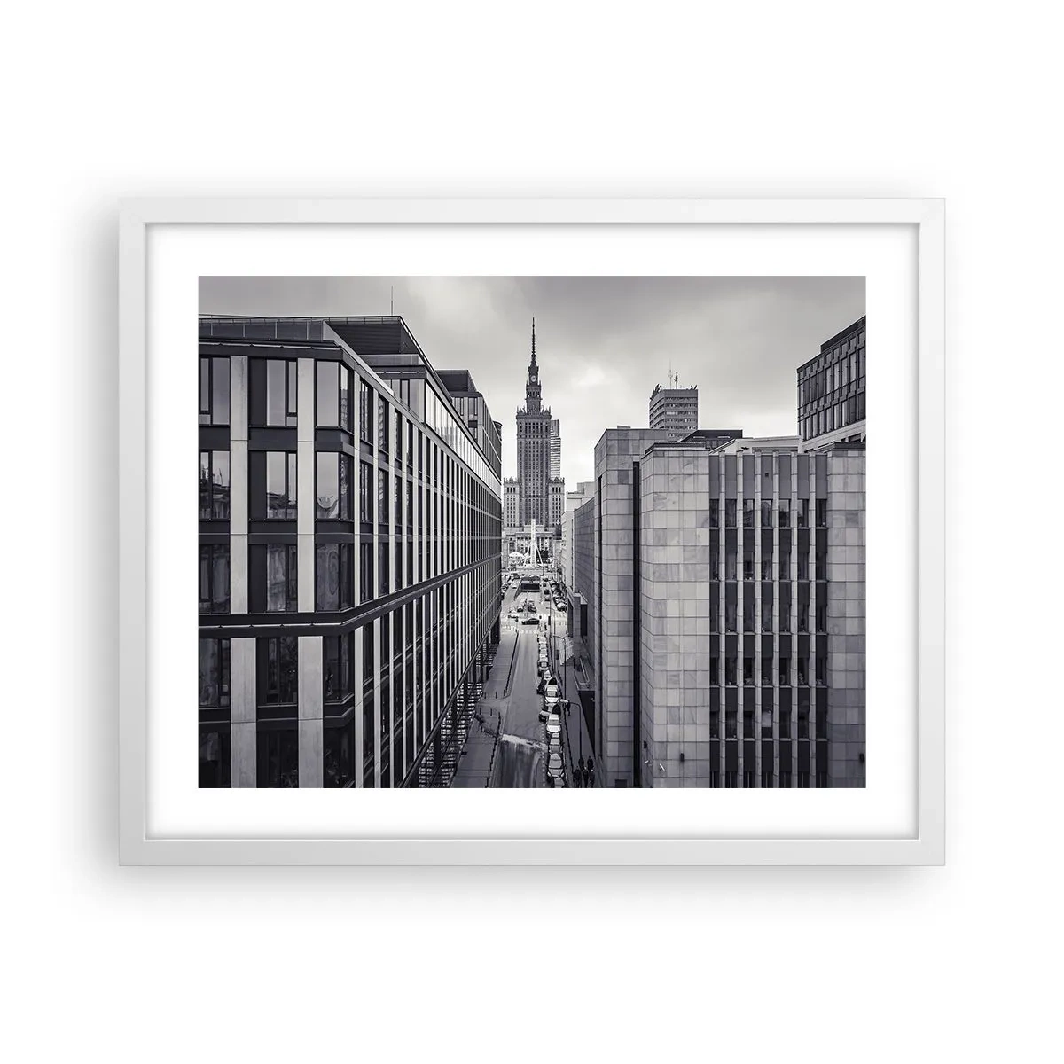 Affiche dans un cadre blanc - Poster - Vallée de Varsovie - 50x40 cm