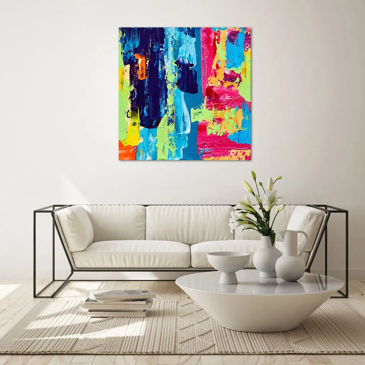 Impression sur verre - Image sur verre - La vie est belle! - 30x30 cm
