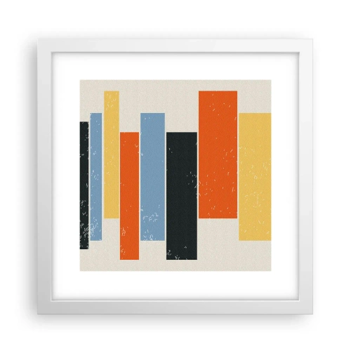 Affiche dans un cadre blanc - Poster - Notation musicale - 30x30 cm