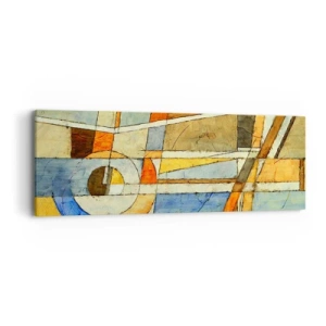Impression sur toile - Image sur toile - Cubisme sur le chantier - 90x30 cm