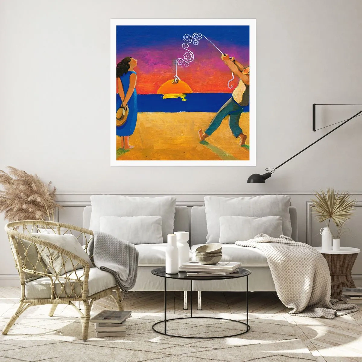 Affiche - Poster - Plus qu'une étoile dans le ciel - 40x40 cm