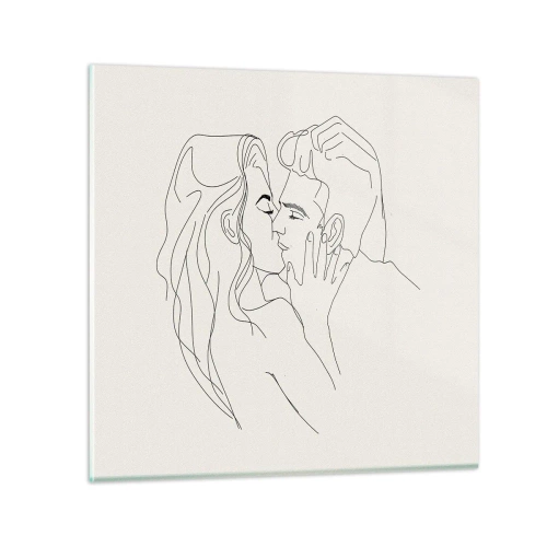 Impression sur verre - Image sur verre - Enlacé de sentiment - 30x30 cm