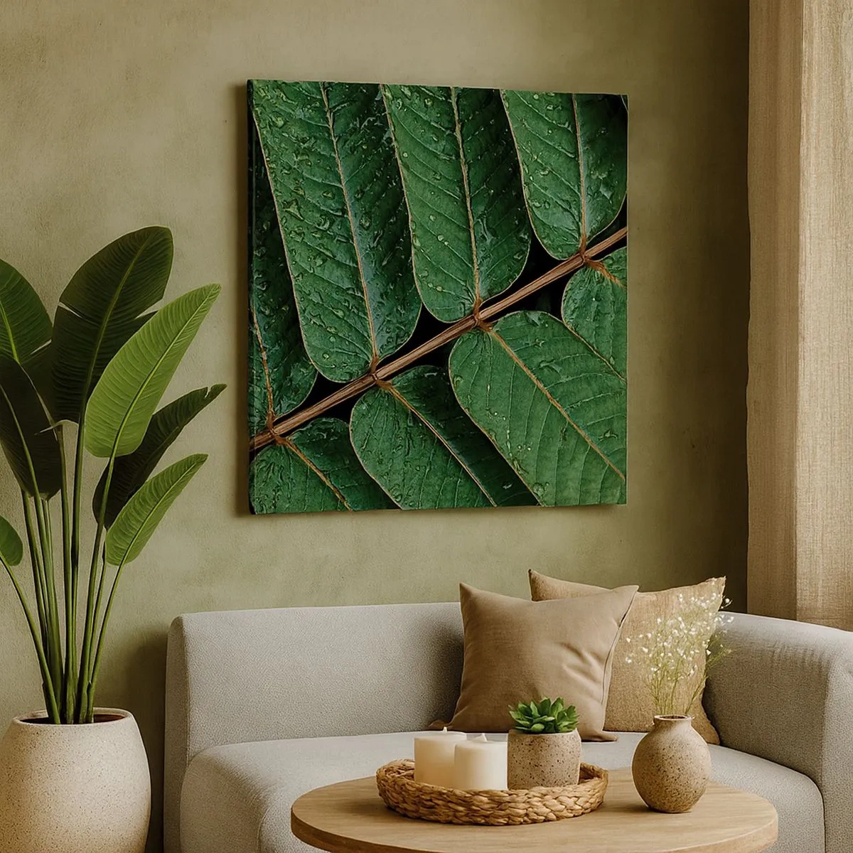 Impression sur toile - Image sur toile - Au rythme de la verdure - 30x30 cm