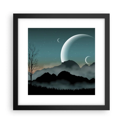 Affiche dans un cadre noir - Poster - Carnaval de la nuit étoilée - 30x30 cm