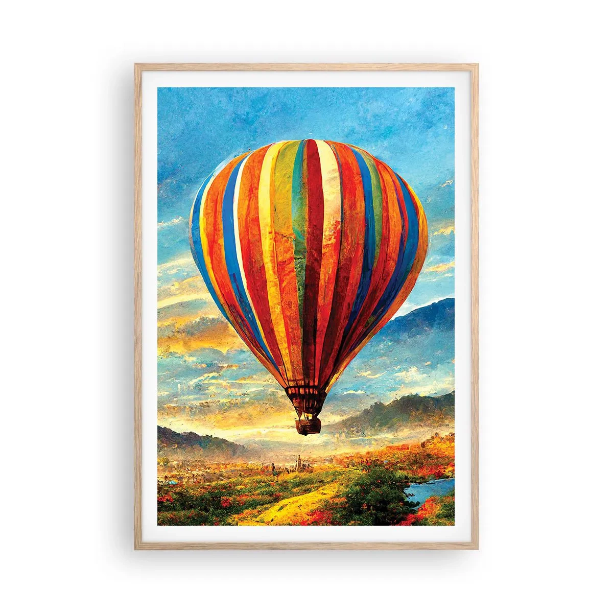 Affiche dans un chêne clair - Poster - Dans le silence on voit mieux - 70x100 cm