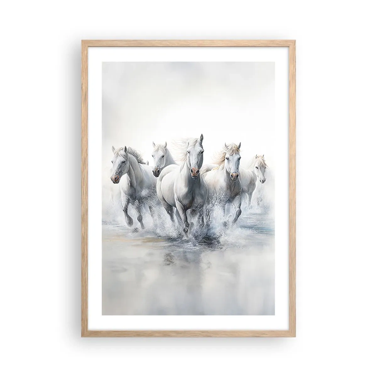 Affiche dans un chêne clair - Poster - Magie blanche - 50x70 cm