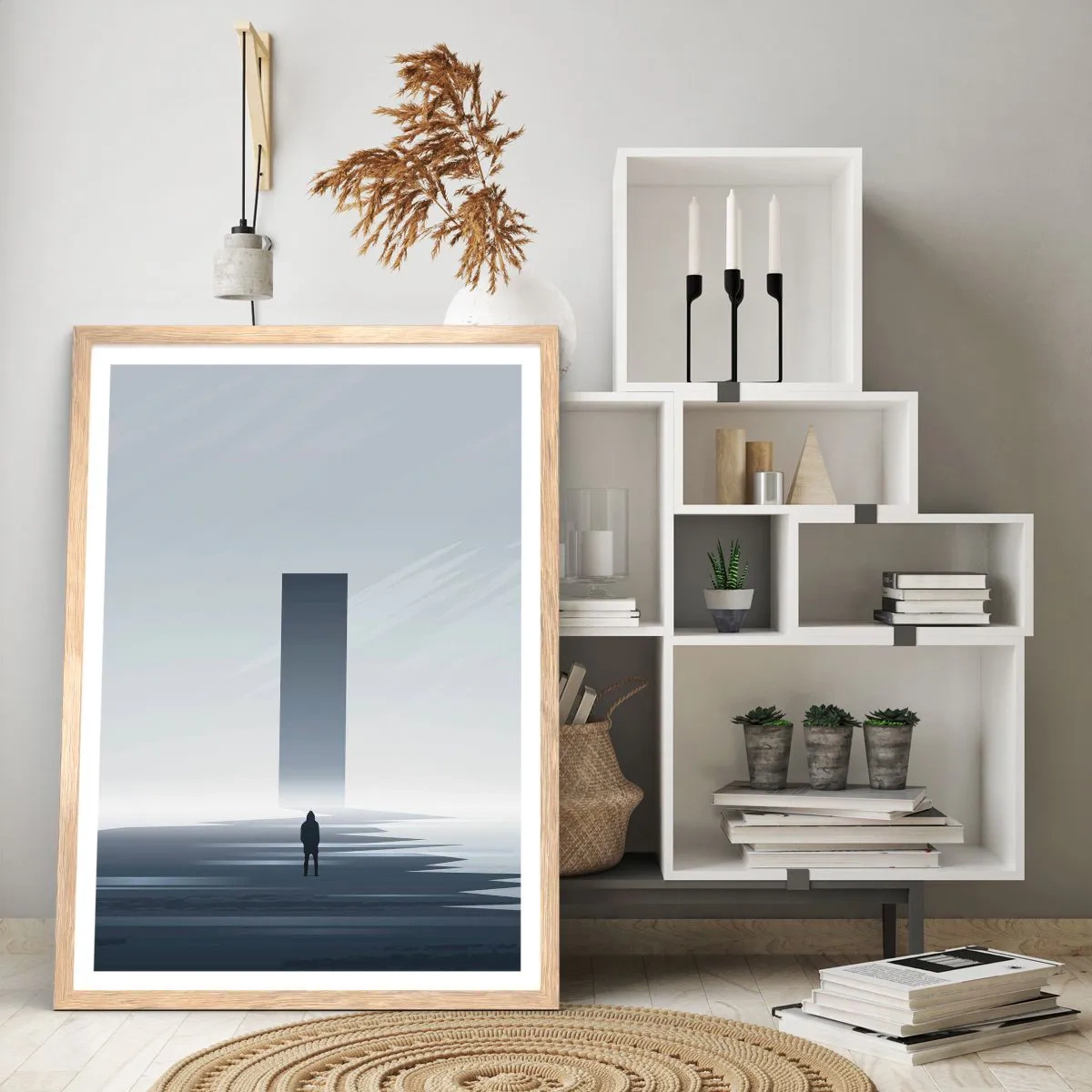 Affiche dans un chêne clair - Poster - Opportunité ou menace ? - 70x100 cm