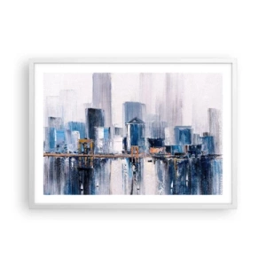 Affiche dans un cadre blanc - Poster - Impression new-yorkaise - 70x50 cm