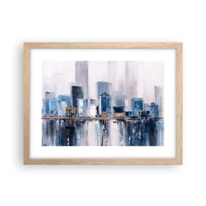 Affiche dans un chêne clair - Poster - Impression new-yorkaise - 40x30 cm