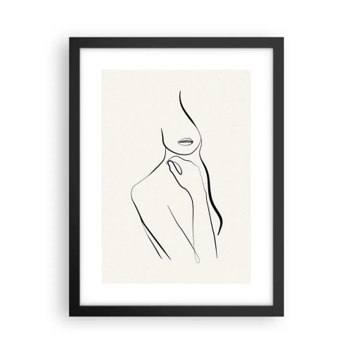Affiche dans un cadre noir - Poster - Vague de mélancolie - 30x40 cm