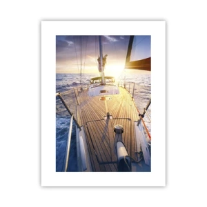 Affiche - Poster - Courir sur les vagues - 30x40 cm