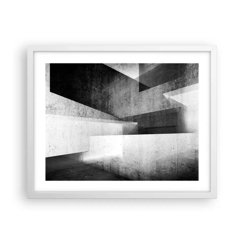 Affiche dans un cadre blanc - Poster - Structure de l'espace - 50x40 cm