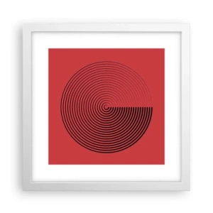 Affiche dans un cadre blanc - Poster - Mouvement circulaire - 30x30 cm