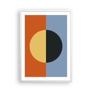 Affiche dans un cadre blanc - Poster - Composition de chaleur et de fraîcheur - 50x70 cm