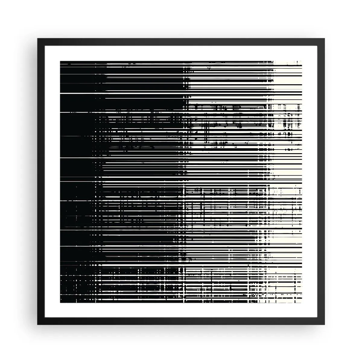 Affiche dans un cadre noir - Poster - Ondes et vibrations - 60x60 cm