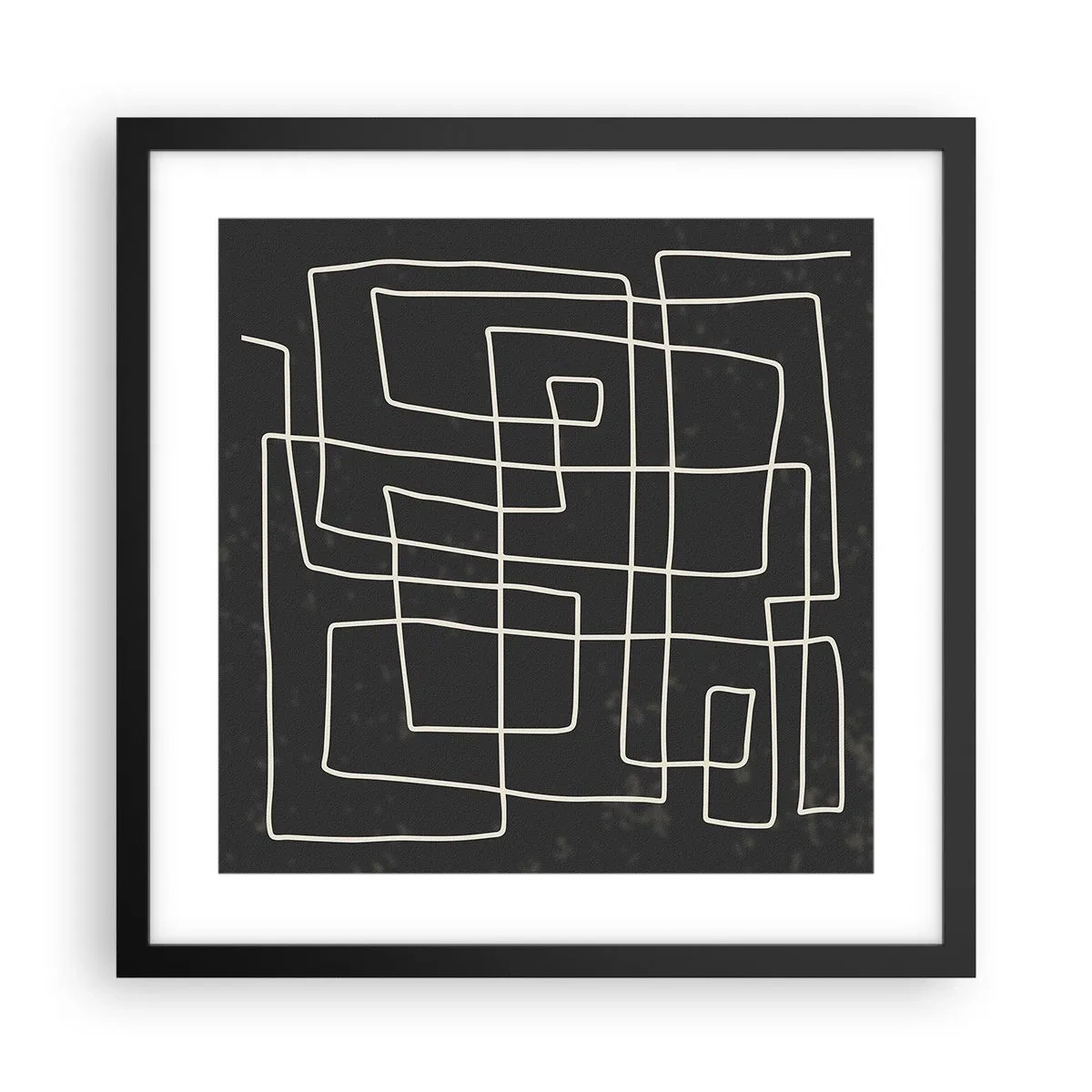 Affiche dans un cadre noir - Poster - Pas aussi simple - 40x40 cm