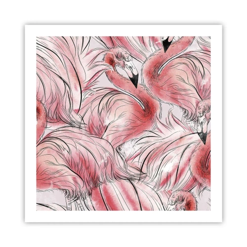 Affiche - Poster - Oiseau corps de ballet - 60x60 cm