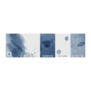 Échantillon de Papier Peint Autocollant Deluxe Sticker - Tulle bleu - Abstraction, Morceau, Peinture - 100x30 cm