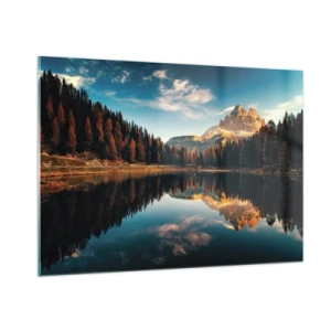 Impression sur verre - Image sur verre - Double paysage - 100x70cm - Double paysage - Décoration murale moderne pour le salon et la chambre ARTTOR