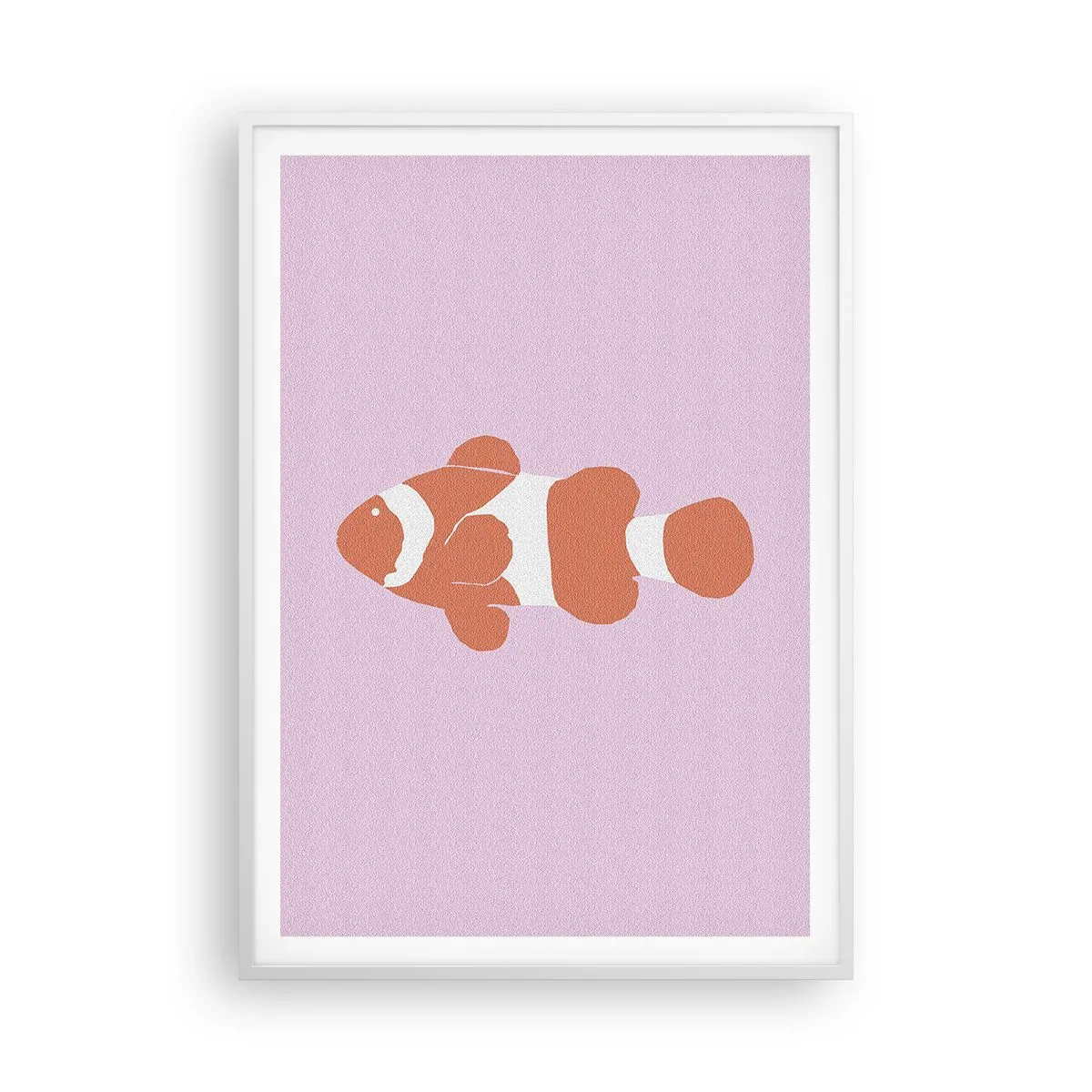 Affiche dans un cadre blanc - Poster - En corail sur le visage et la queue - 70x100 cm