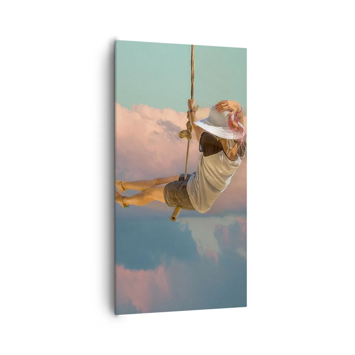 Impression sur toile - Image sur toile - S'amuser dans les nuages - 65x120 cm