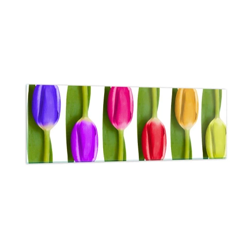 Impression sur verre - Image sur verre - Composition arc-en-ciel - 90x30 cm
