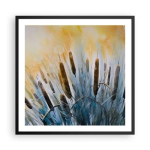 Affiche dans un cadre noir - Poster - Fraicheur de l'eau, chaleur du soleil - 60x60 cm