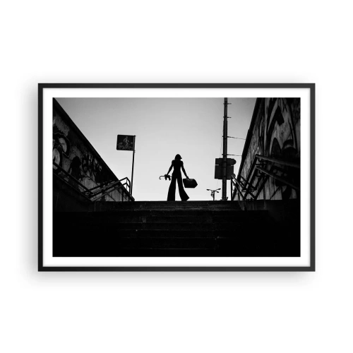 Affiche dans un cadre noir - Poster - Pèlerinage urbain - 91x61 cm