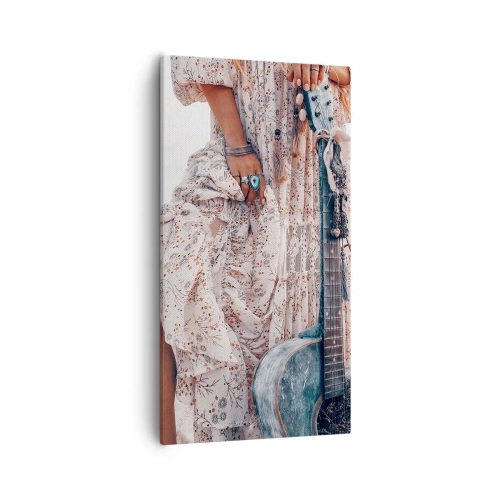 Impression sur toile - Image sur toile - Enfant de fleur en route - 55x100 cm