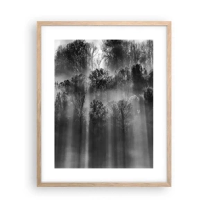 Affiche dans un chêne clair - Poster - Dans les flots de lumière - 40x50 cm