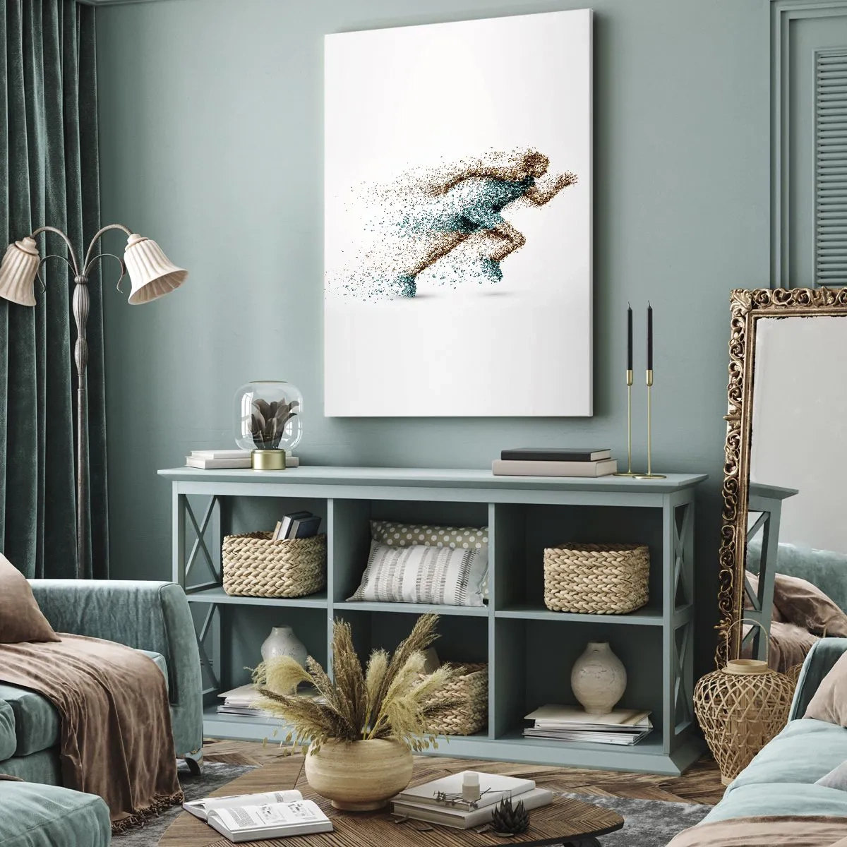 Impression sur toile - Image sur toile - La vie est une course - 55x100 cm