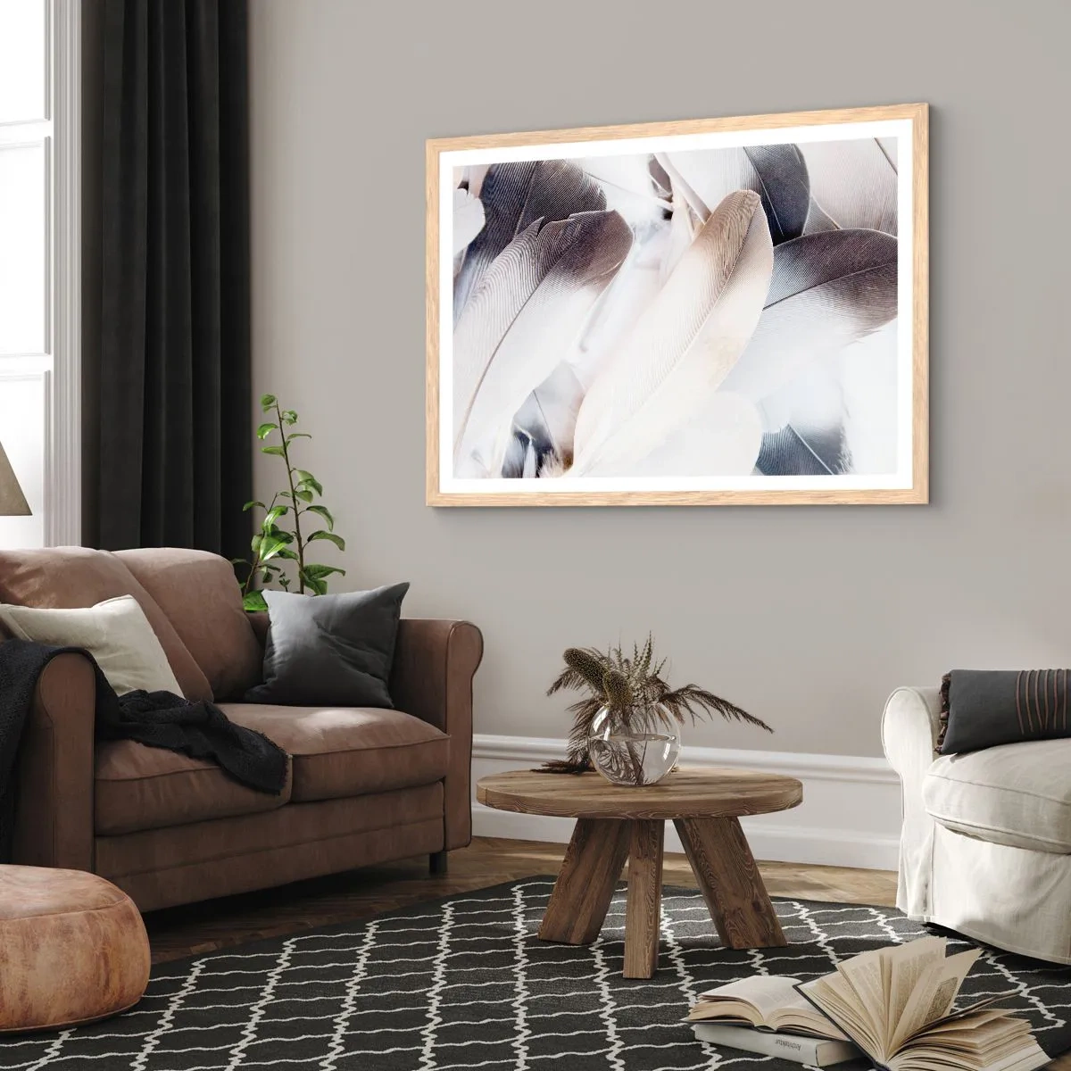 Affiche dans un chêne clair - Poster - Presque angélique - 40x30 cm