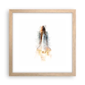 Affiche dans un chêne clair - Poster - Des explorateurs pour commencer - 30x30 cm