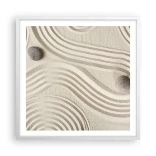 Affiche dans un cadre blanc - Poster - Touche de chaleur - 60x60 cm