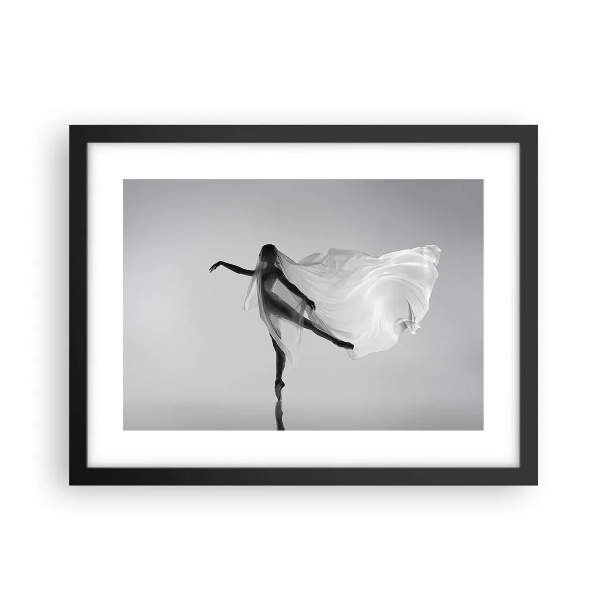 Affiche dans un cadre noir - Poster - Légèreté et grâce - 40x30 cm