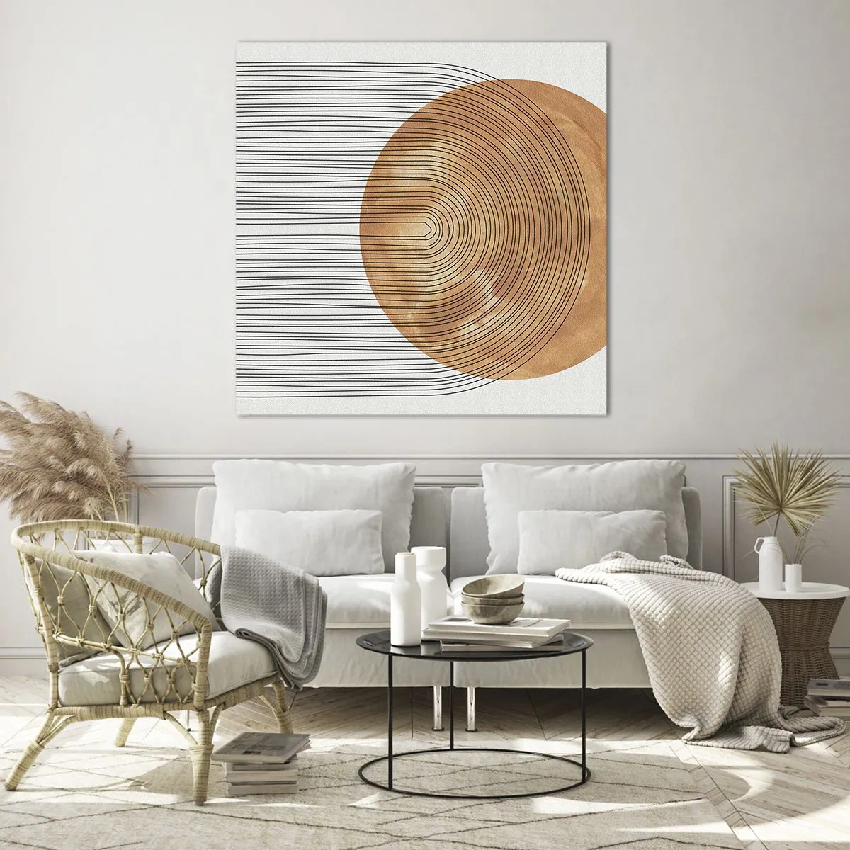 Impression sur verre - Image sur verre - Composition solaire - 40x40 cm